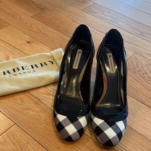 Burberry Checkered Black and White Heels